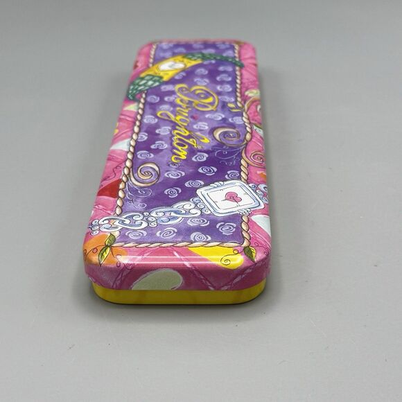 Brighton Pink Purple Rectangle Empty Watch Tin Trinket Pencil Box Romance 9.5" - Picture 10 of 10